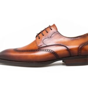 Black Handcrafted Wholecut Oxford Dress Shoes for Men