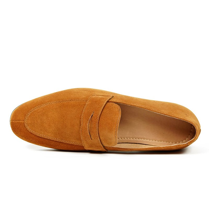 Camel Soft Suede Lightweight Penny Loafers for Men - Image 2